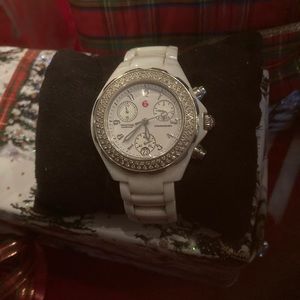 White Michele Diamond Women’s Fashion Watch